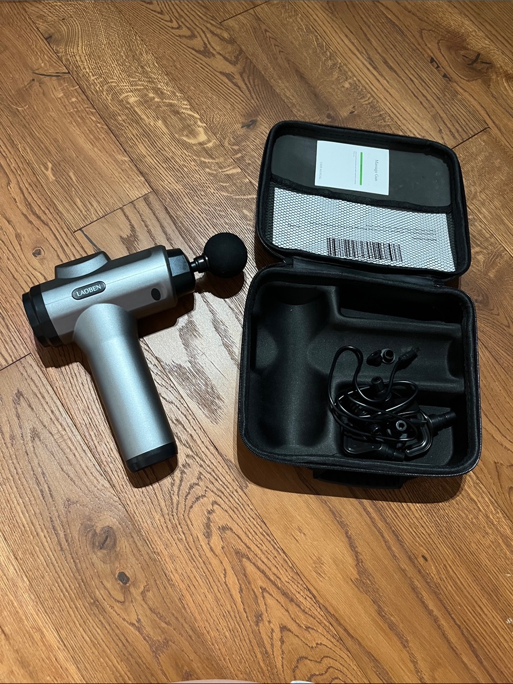 LAOBEN Silver Massage Gun with Carry Case